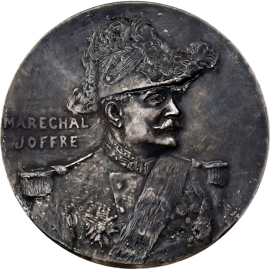 France, Medal, Joffre, Maréchal de France, 1914, Silvered bronze