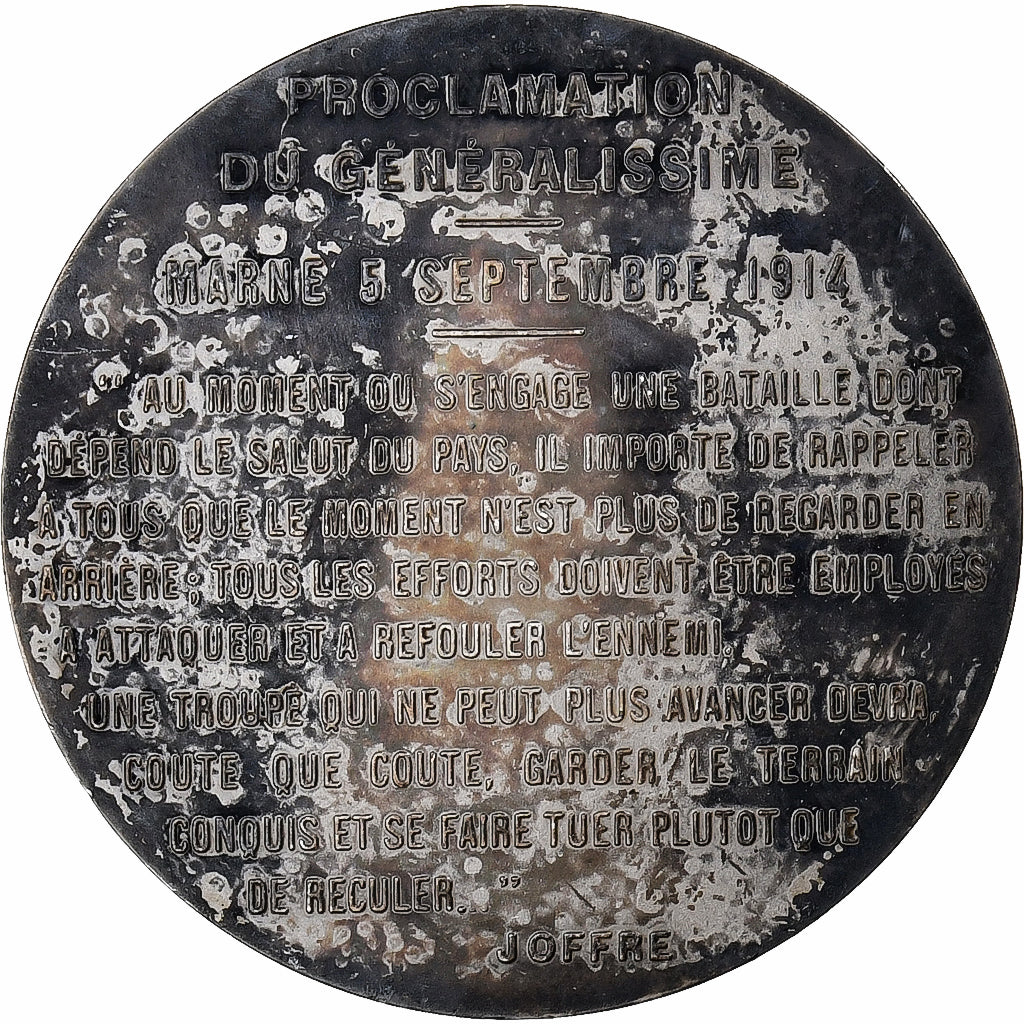 France, Medal, Joffre, Maréchal de France, 1914, Silvered bronze