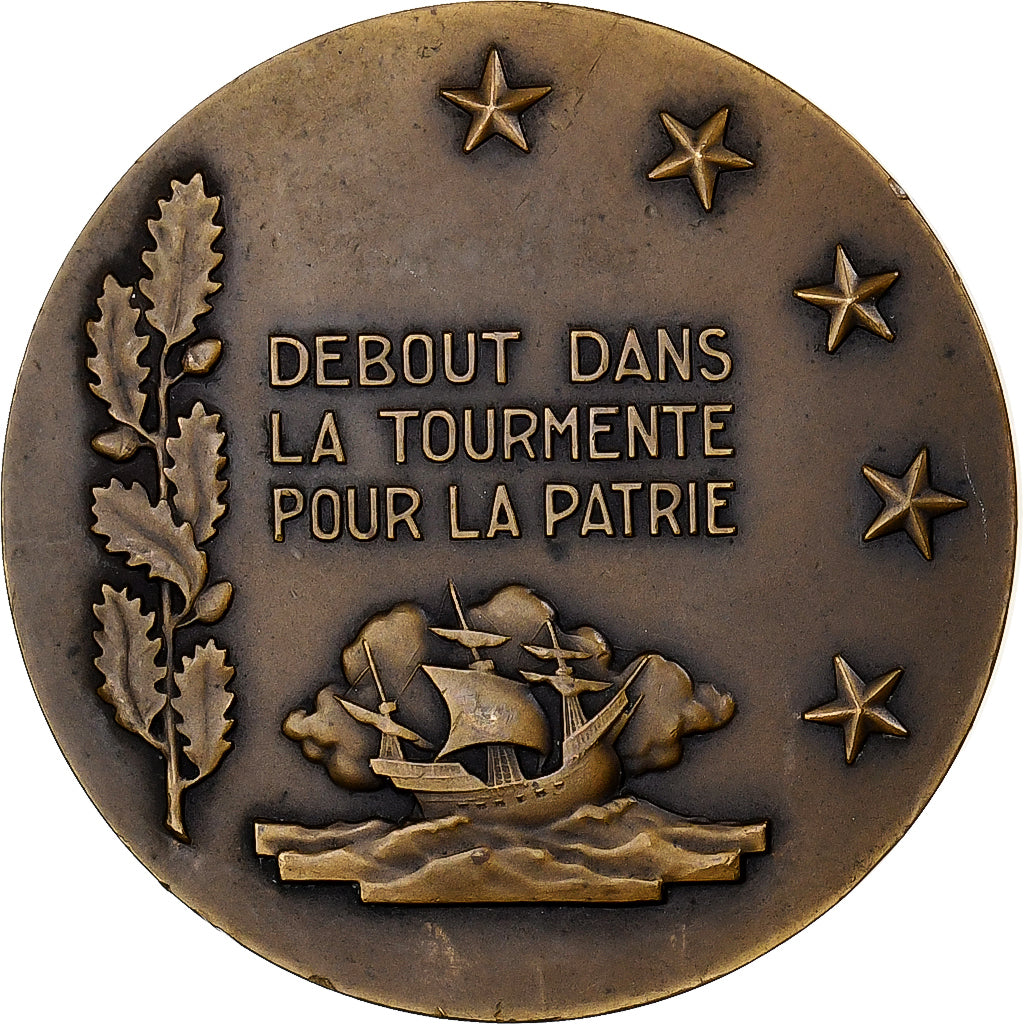 France, Médaille, François Darlan, Amiral de la Flotte, Bronze, Guiraud, SPL