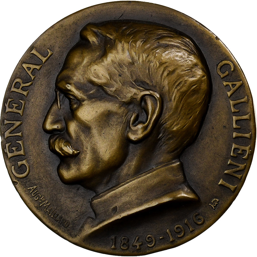 Francja, medal, Général Gallieni, 1916, Miedź, Aug.Maillard, MS(63)