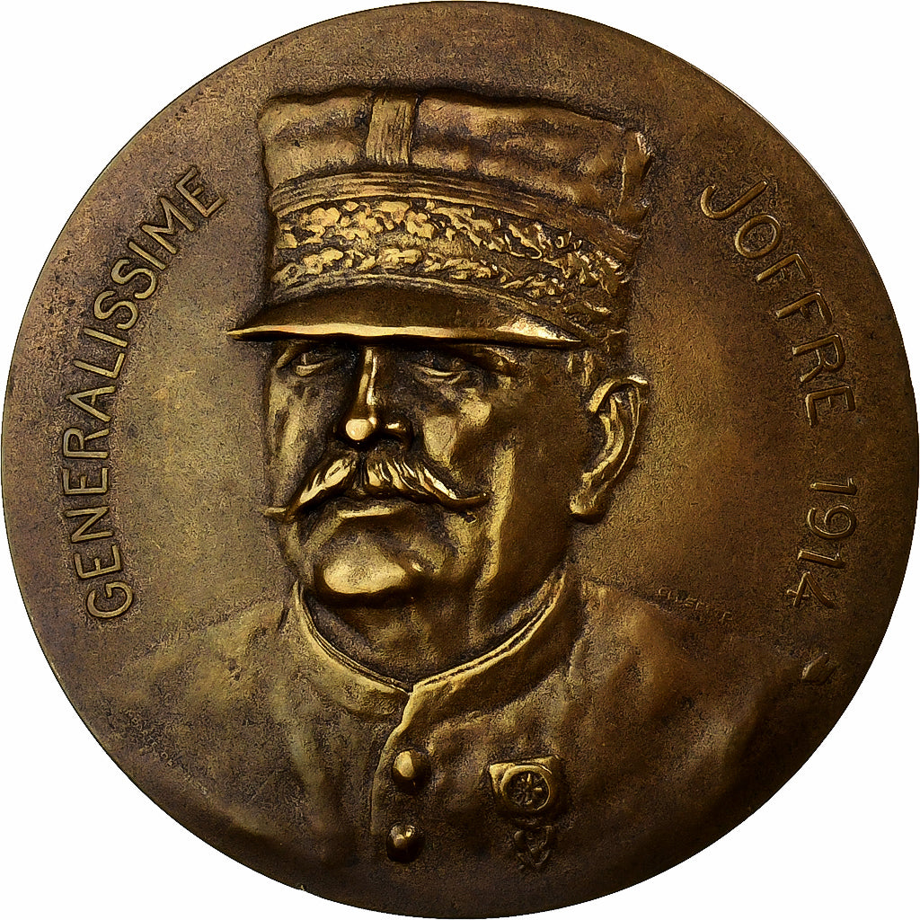 France, Médaille, Généralissime Joffre, 1914, Bronze, Glusette, SUP