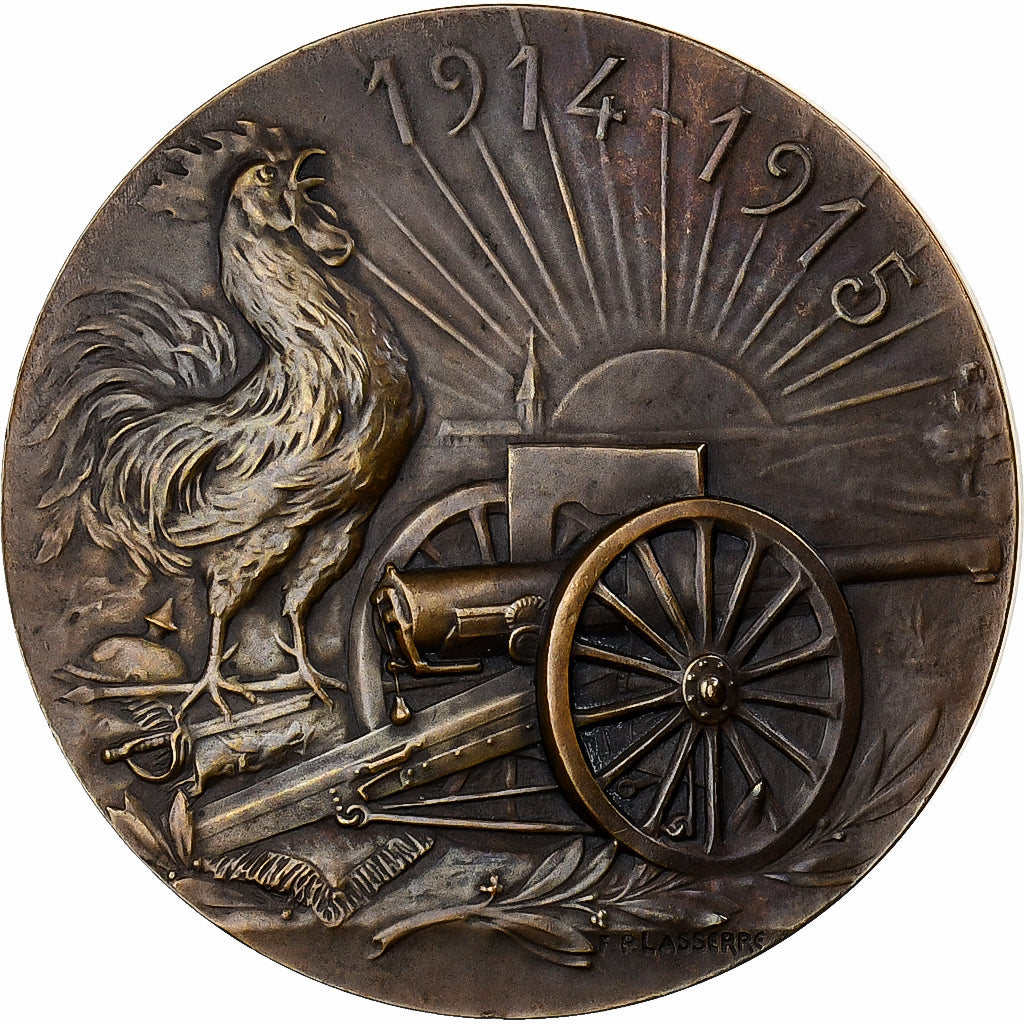 Frankreich, Medaille, Aux Armes Citoyens, 1914-1915, Bronze, Lasserre, VZ