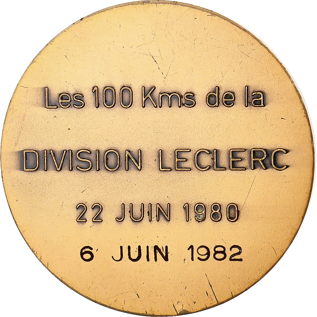 France, Medal, Les 100 KMS de la Division Leclerc, 1982, Bronze, Vernon, MS(63)
