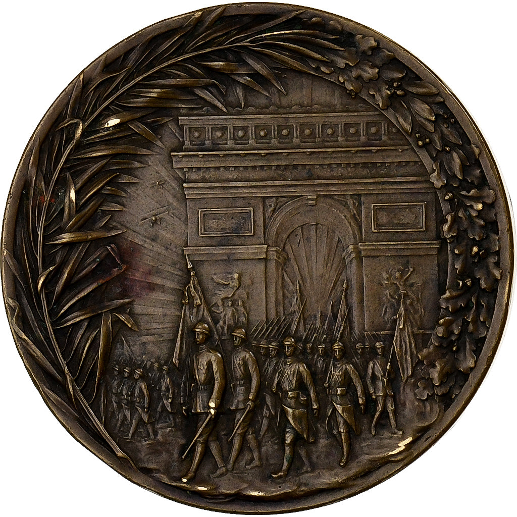 Francia, medaglia, Traité de Versailles, Victoire du Droit, 1919, Bronzo
