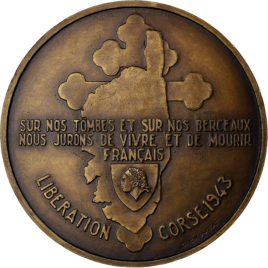 Francja, medal, Capitaine Fred Scamaroni, Libération de la Corse, 1943
