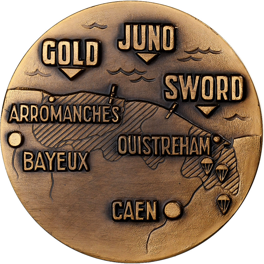 France, Medal, Débarquement de Normandie, 1944, Bronze, MS(63)