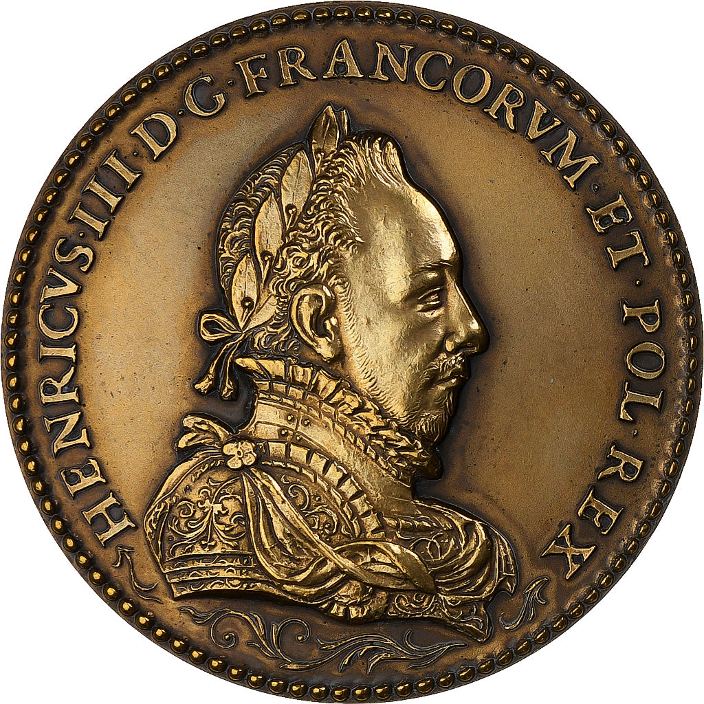 France, Medal, Henri III, Bronze, MS(63)