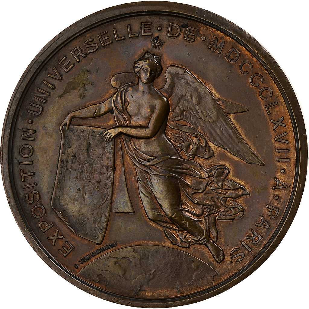 France, Médaille, Exposition universelle de Paris, 1867, Cuivre, Ponscarme