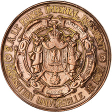 France, Medal, Napoléon III, Exposition Universelle de Paris, 1867, Copper