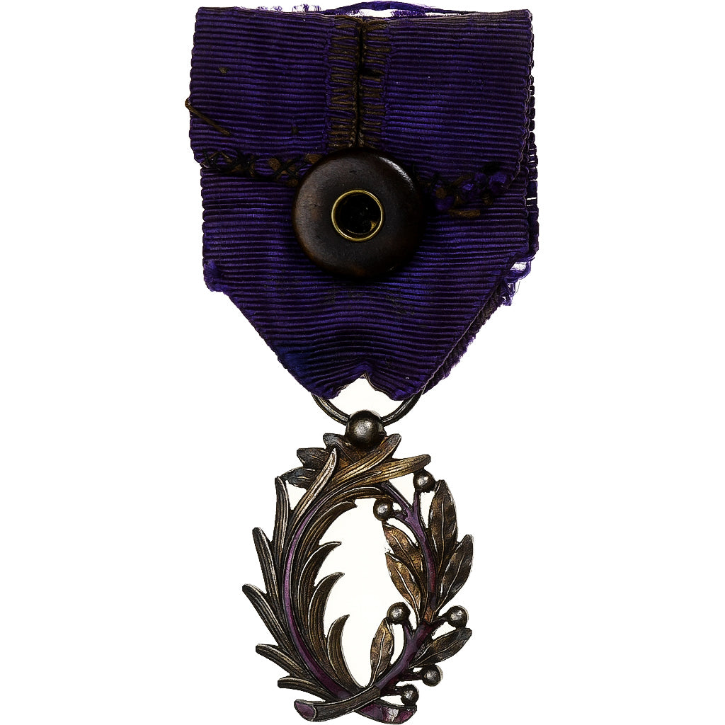 França, Ordre des Palmes Académiques, medalha, Qualidade Boa, Bronze Prateado