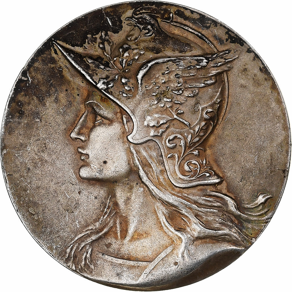 France, Medal, Marianne Casquée, Cercle de la Librairie, 1943, Silvered bronze