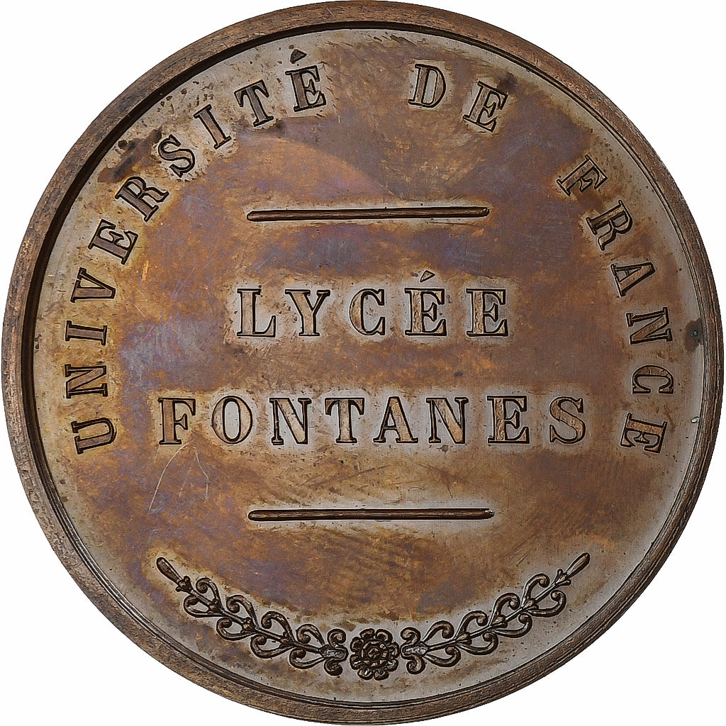France, Medal, Université de France, Lycée Fontanes, Cuivre, MS(63)