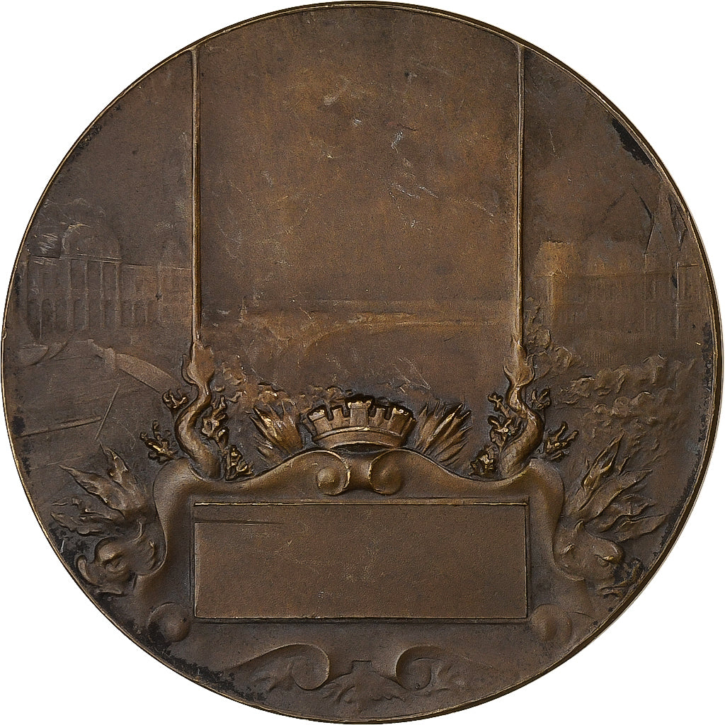 France, Médaille, Ville du Havre, Bronze, Poisson, TTB+