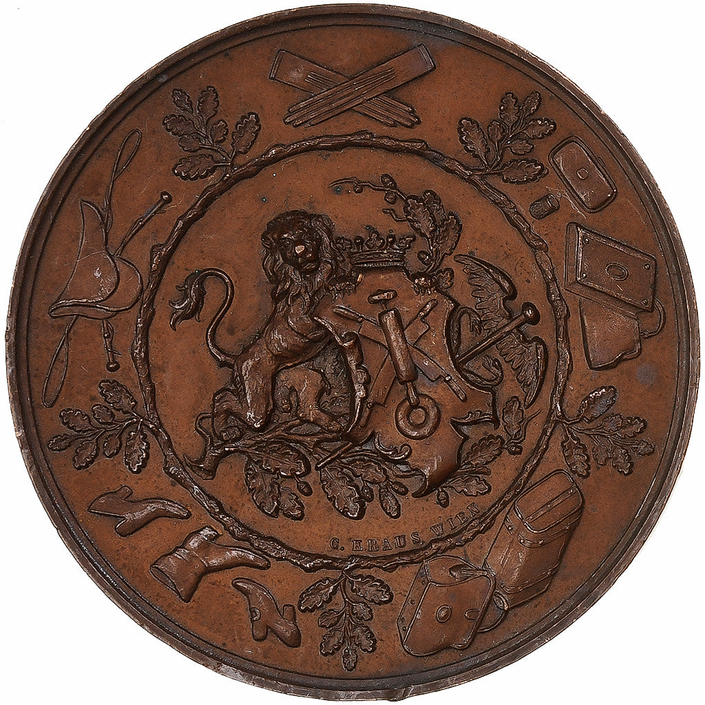 Francia, medaglia, Erste Internationale Ausstellung für Leder, Lederwaren