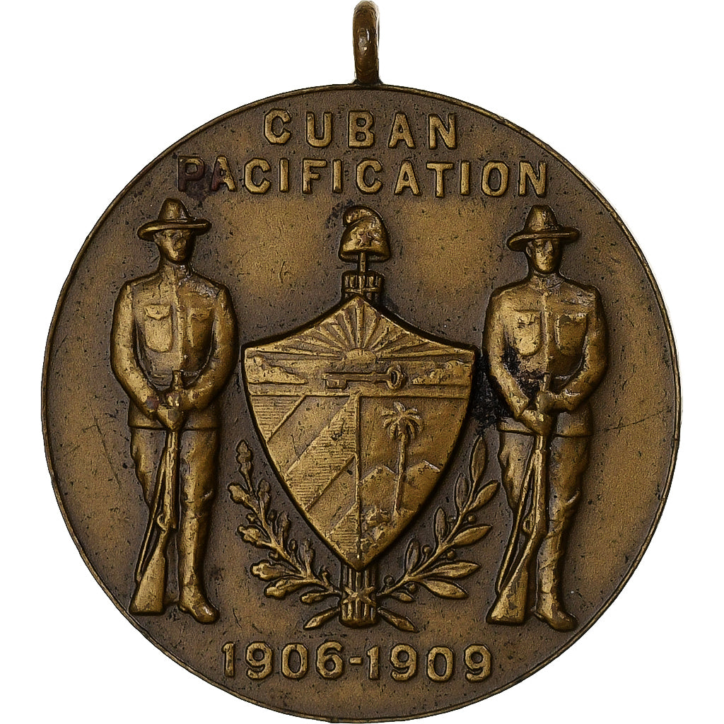Verenigde Staten, Cuban Pacification, Medaille, 1909, Heel goede staat, Bronzen