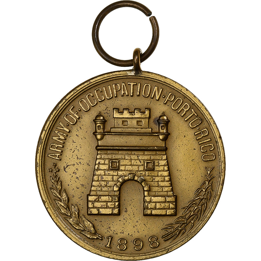 Estados Unidos de América, Army of Occupation Porto-Rico, WAR, medalla, 1898