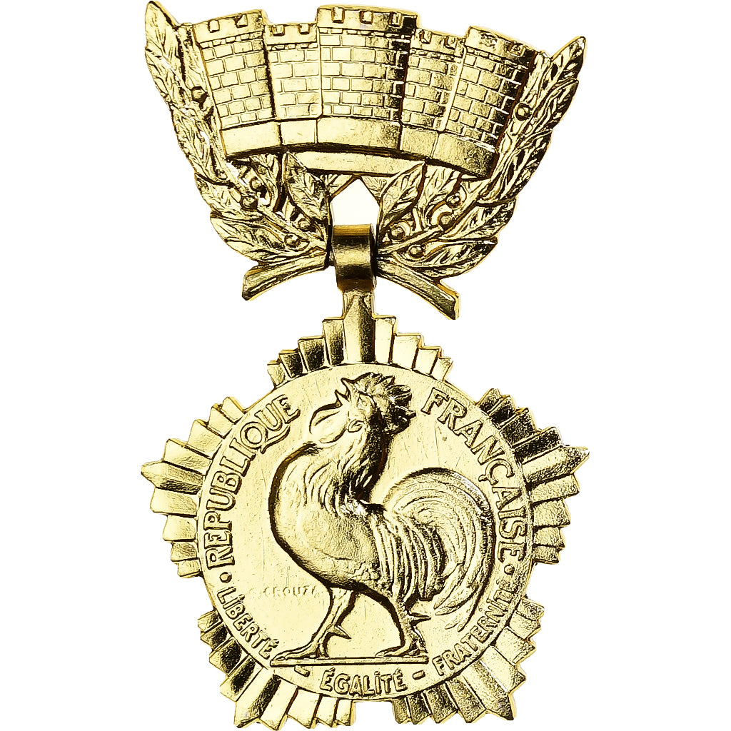 France, Collectivités locales, Médaille, Excellent Quality, Crouzat, Gilt