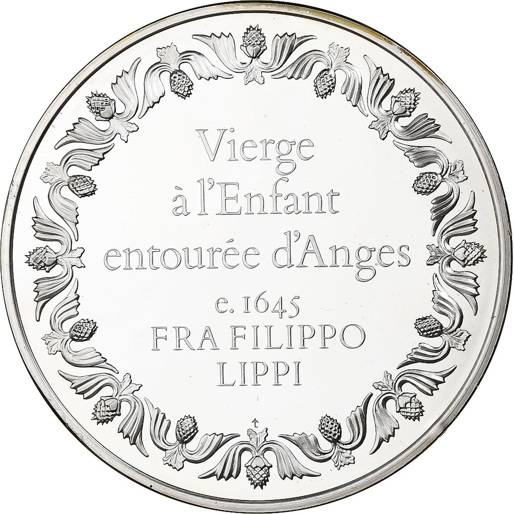 Frankrijk, Medaille, Peinture, Vierge à l'Enfant entourée d'Anges, Fra Filippo