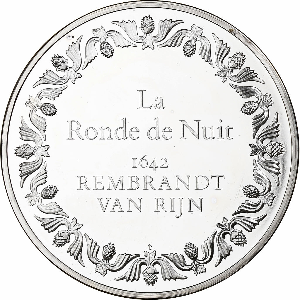 Francia, medalla, La Ronde de Nuit, Rembrandt Van Rijn, Plata, SC+