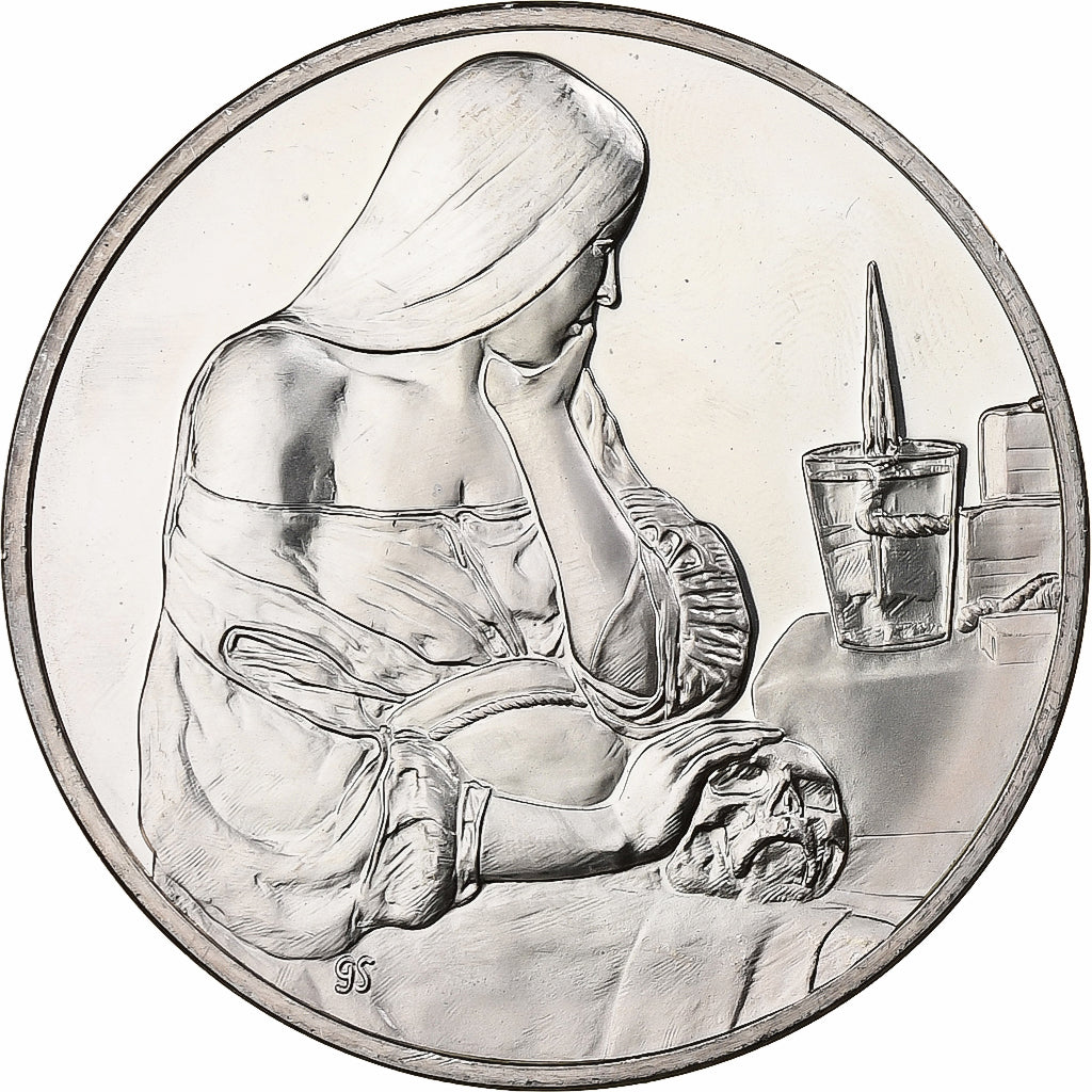 France, Médaille, La Veilleuse, Georges de la Tour, Argent, SPL+