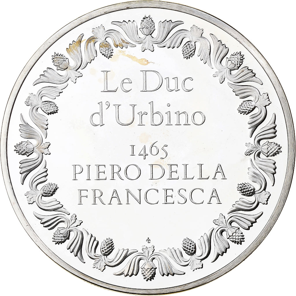 France, Médaille, Peinture, Le Duc d'Urbino, Piero Della Francesca, Argent