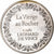 France, Médaille, La Vierge au Rocher, Leonard de Vinci, Argent, SPL