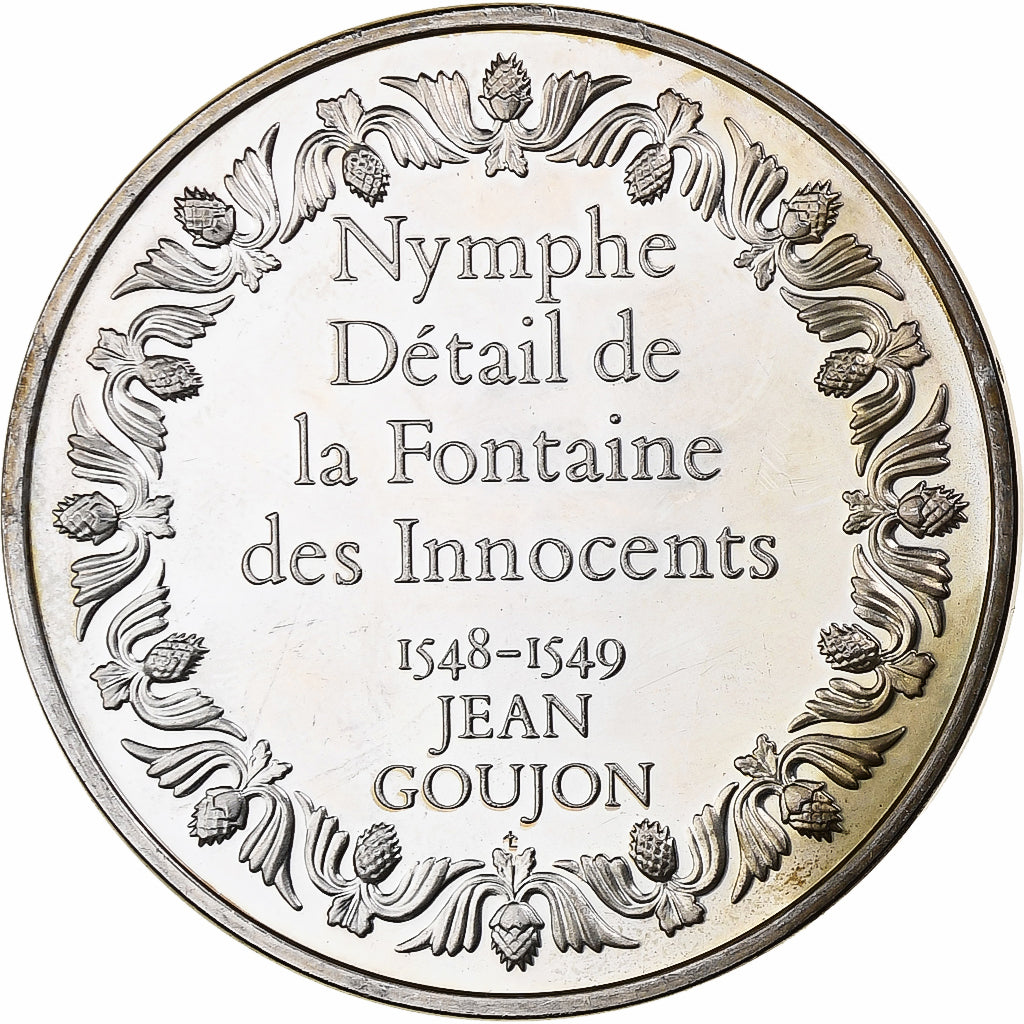 France, Médaille, Peinture, Nymphe Détail de la Fontaine des Innocents