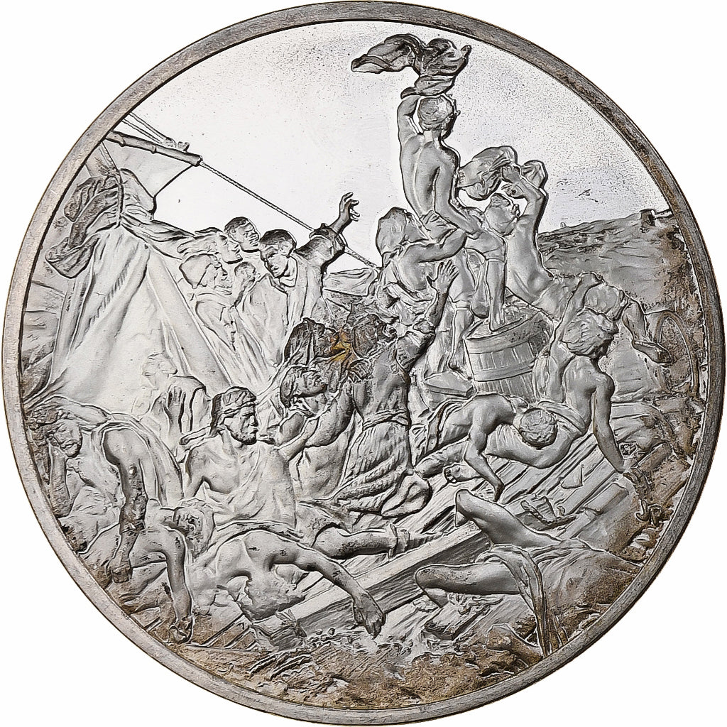 Francja, medal, Peinture, Le Radeau de la Méduse, Théodore Géricault, Srebro