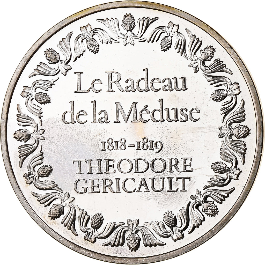 Francja, medal, Peinture, Le Radeau de la Méduse, Théodore Géricault, Srebro