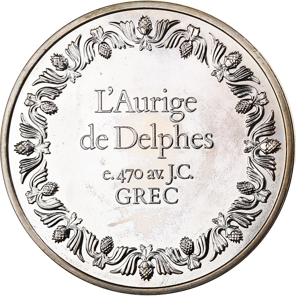 France, Médaille, Peinture, L'Aurige de Delphes, Grec, Argent, SPL
