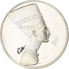 Francia, medaglia, Peinture, La Reine Nefertiti, Egyptien, Argento, SPL