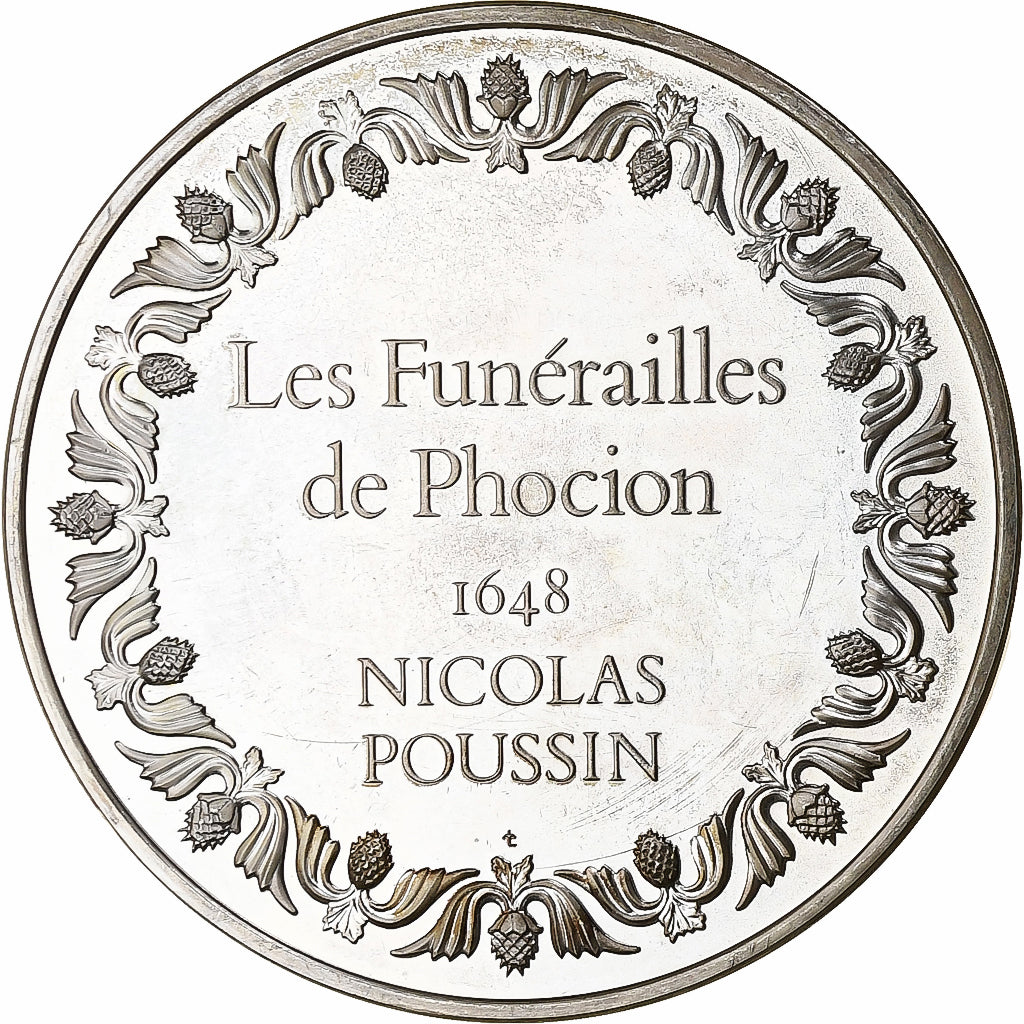 France, Médaille, Les Funérailles de Phocion, Nicolas Poussin, Argent, SPL