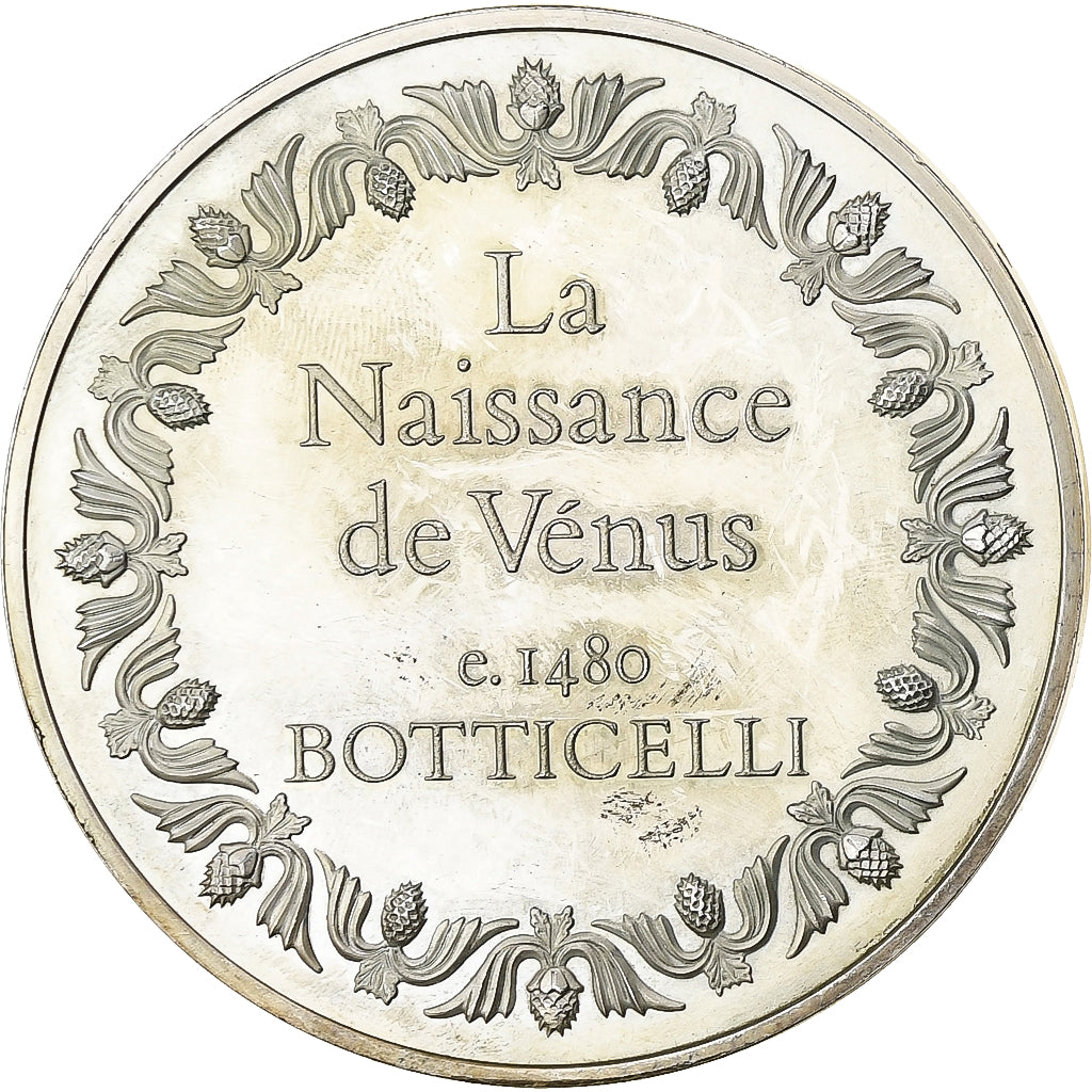 France, Medal, Peinture, La Naissance de Vénus, Botticelli, Silver, MS(63)
