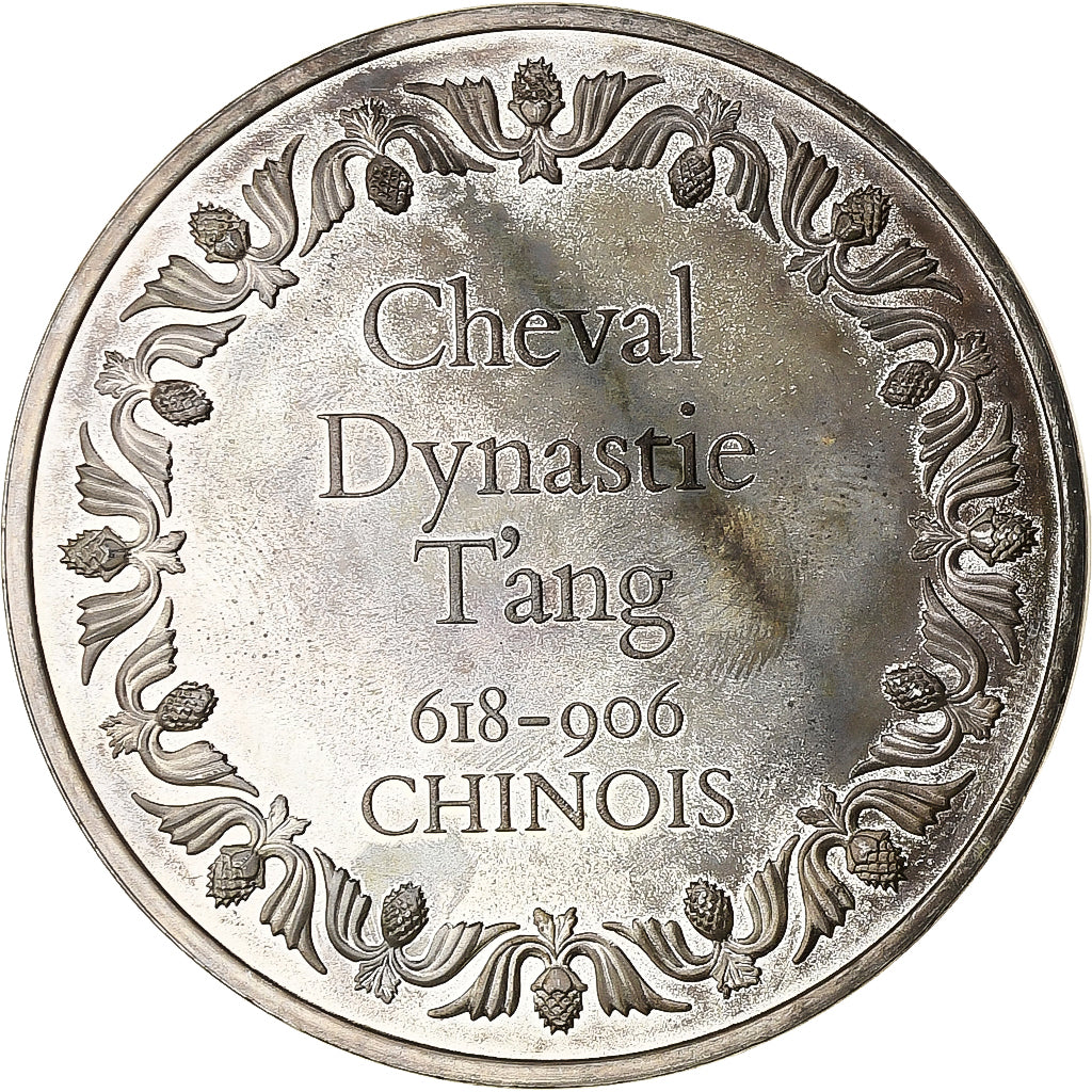 France, Médaille, Cheval Dynastie T'ang, Argent, SPL