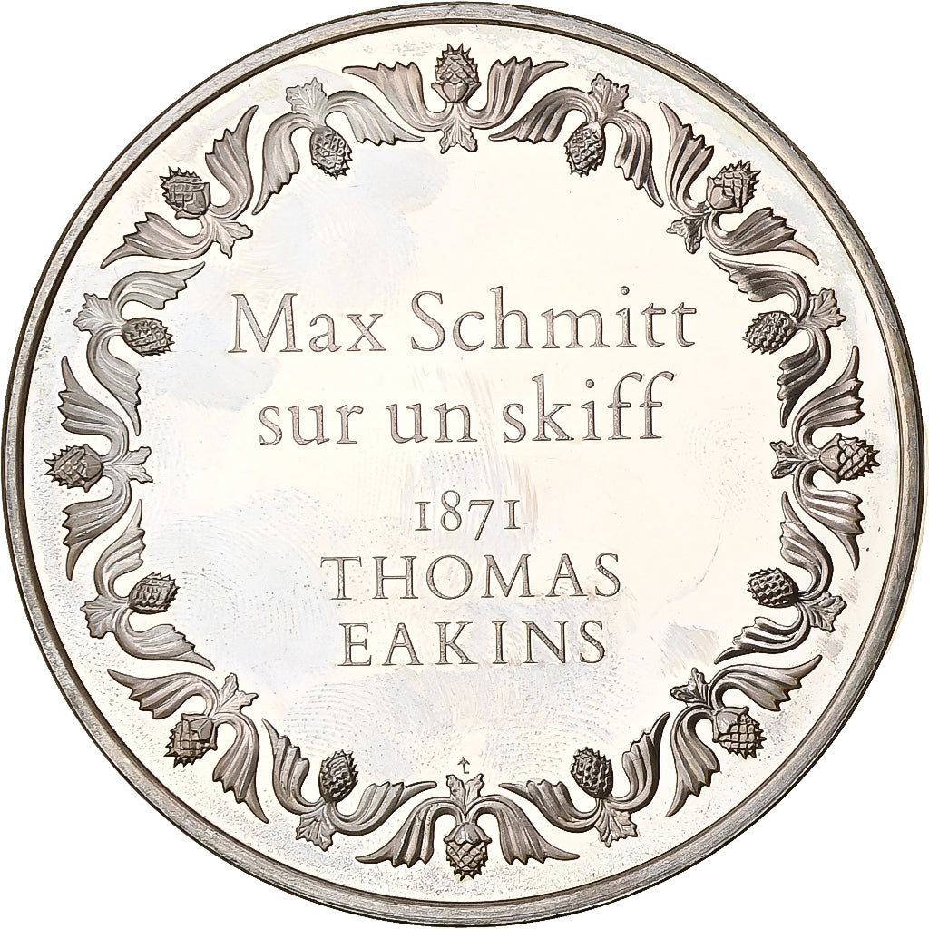 France, Médaille, Peinture, Max Schmitt sur un Skiff, Thomas Eakins, Argent