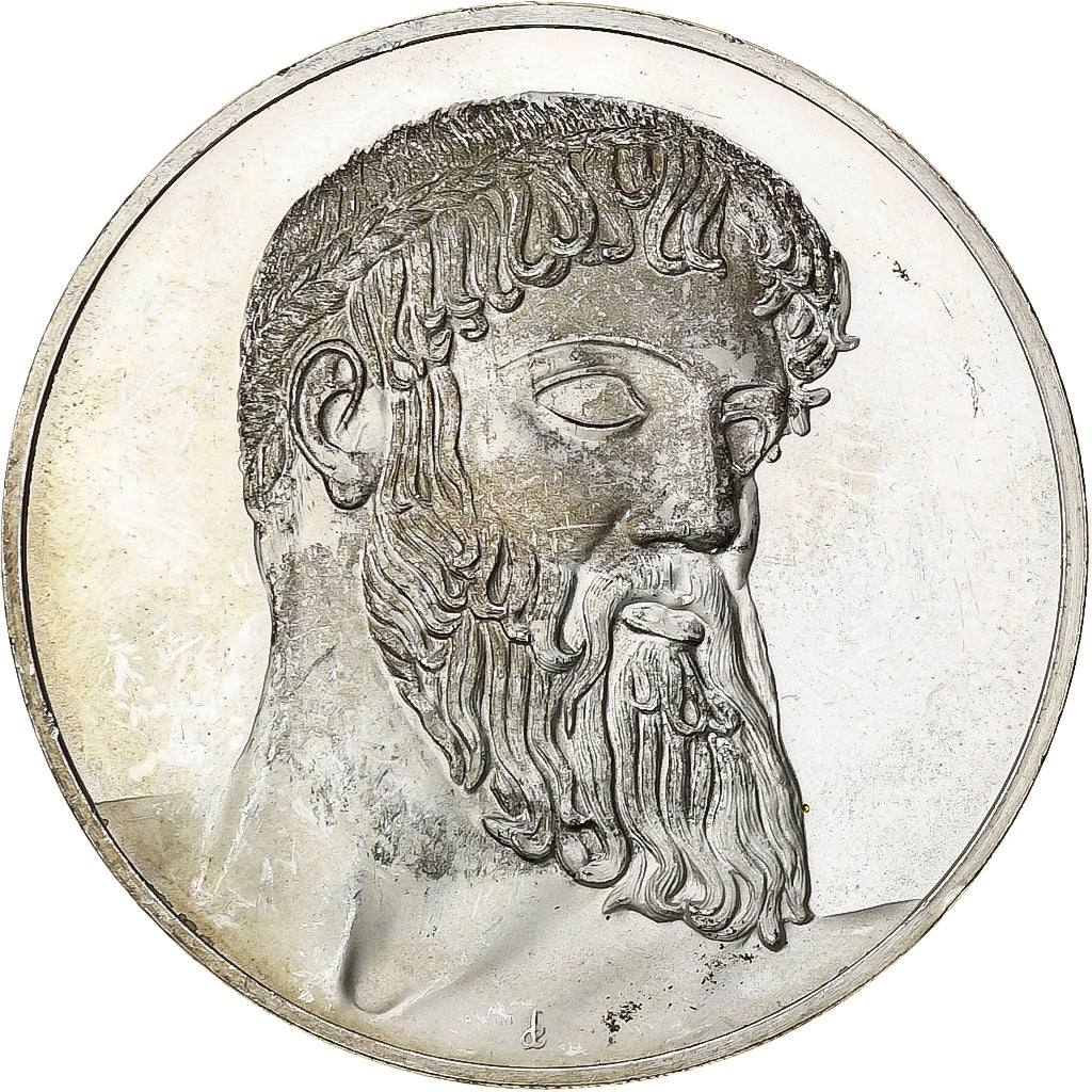France, Medal, Peinture,Poséidon, Grec, Silver, MS(63)