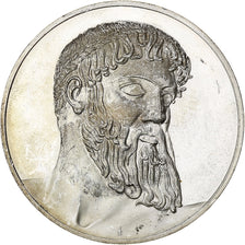 France, Medal, Peinture,Poséidon, Grec, Silver, MS(63)