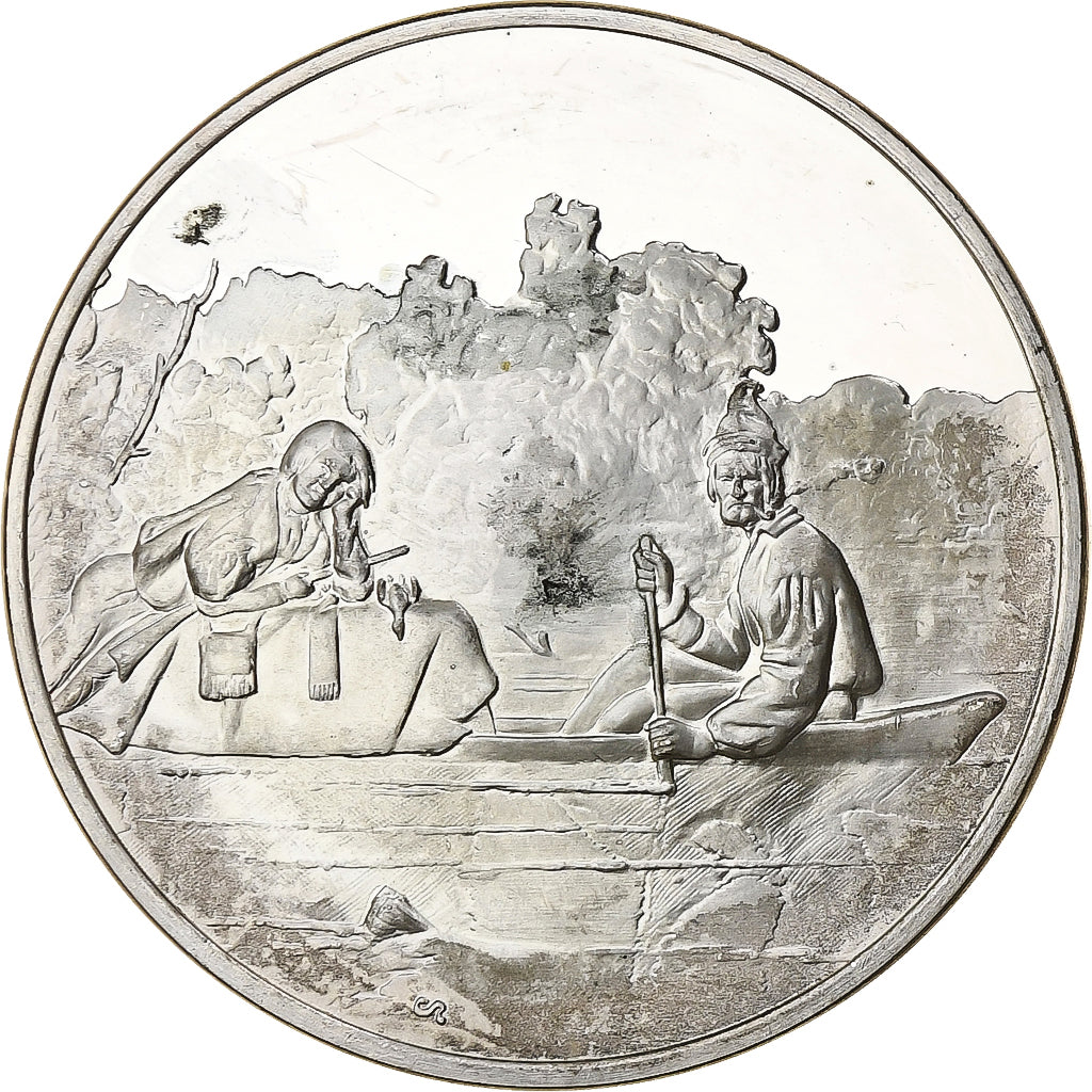 France, Medal, Pelletiers sur le Missouri, George Caleb Bingham, Silver, MS(63)