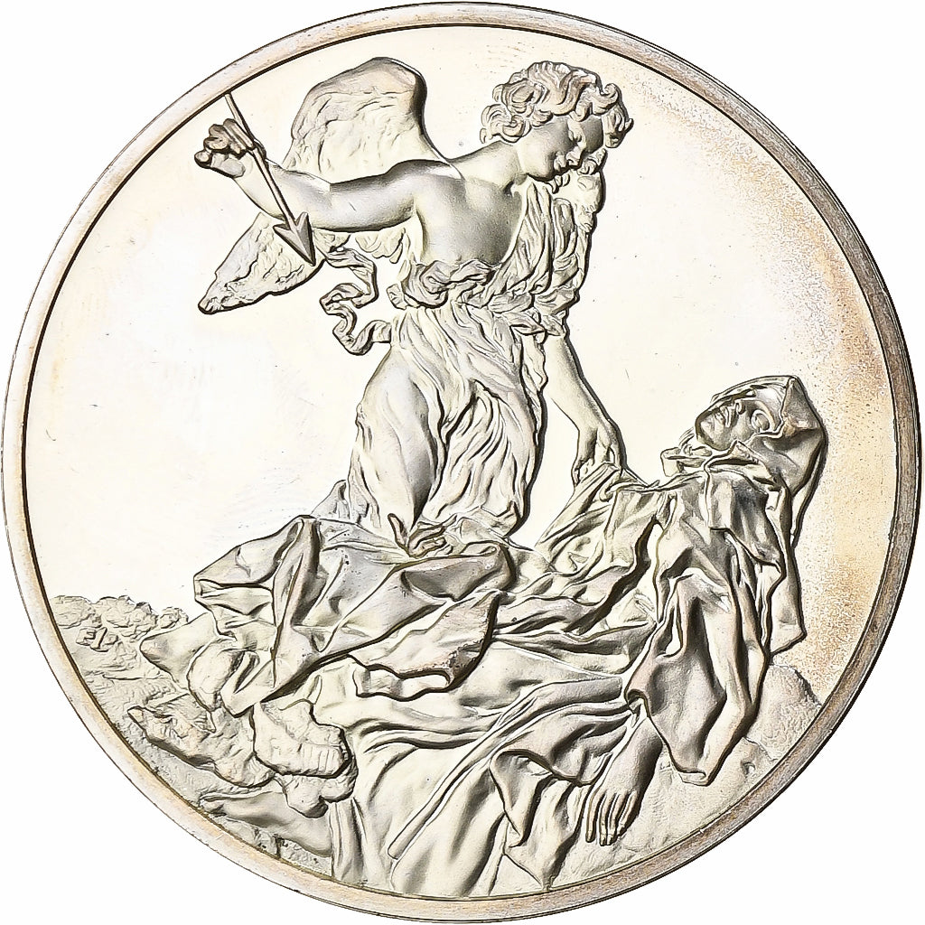 France, Médaille, L'Extase de Sainte Thérèse, Bernini, Argent, SPL