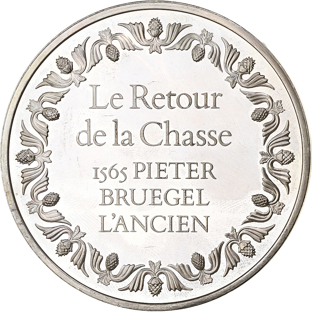 France, Médaille, Le Retour de la Chasse, Pieter Bruegel L'Ancien, Argent, SPL