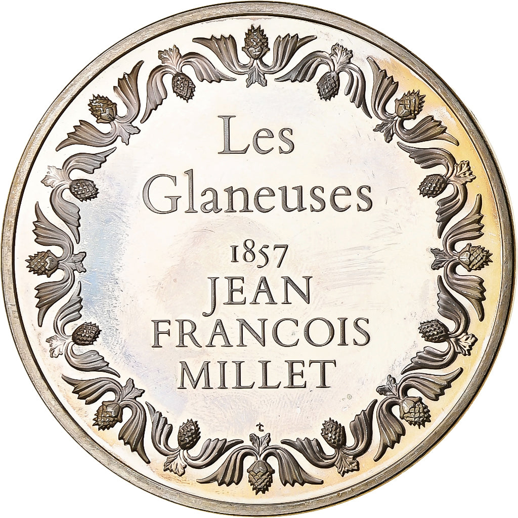 France, Medal, Peinture, Les Glaneuses, Millet, Silver, MS(63)
