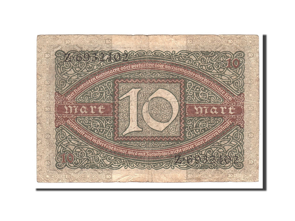 Banknote, Germany, 10 Mark, 1920, 1920-02-06, KM:67a, VF(20-25)