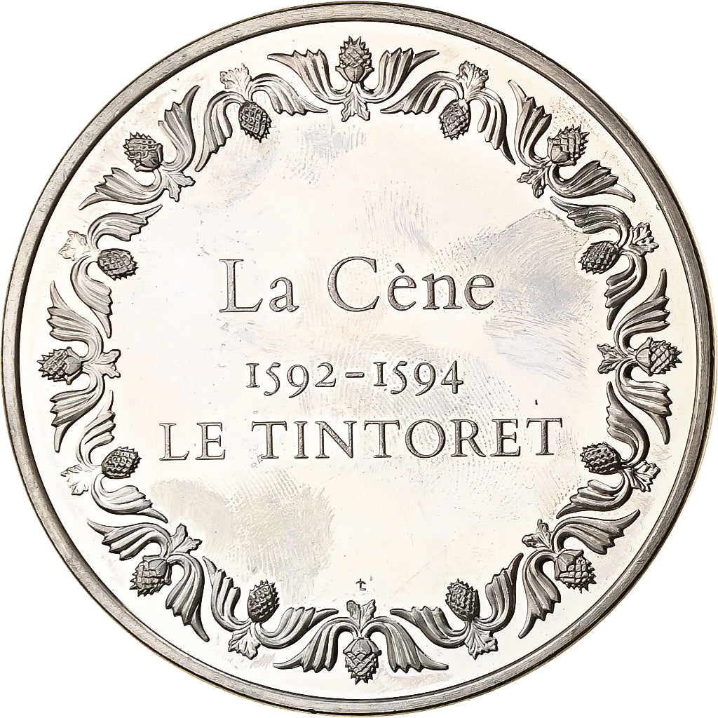 France, Medal, Peinture, La Cène, Le Tintoret, Silver, MS(63)