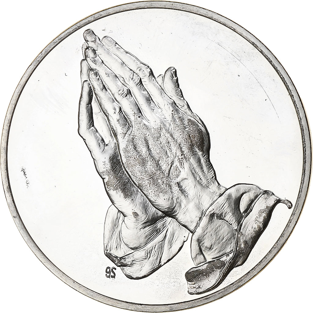 France, Médaille, Peinture, Les Mains, Albrecht Dürer, Argent, SPL