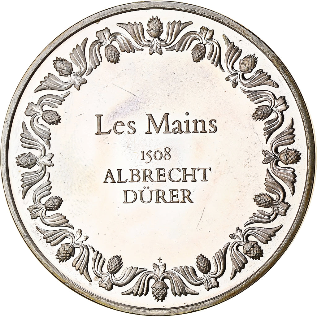 France, Médaille, Peinture, Les Mains, Albrecht Dürer, Argent, SPL