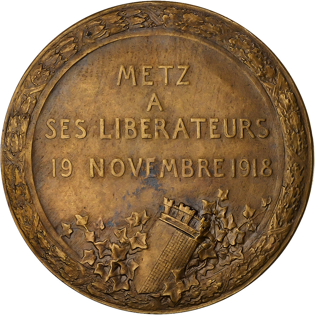 Francia, medaglia, Libération de Metz, 1918, Bronzo, Hannaux, SPL-