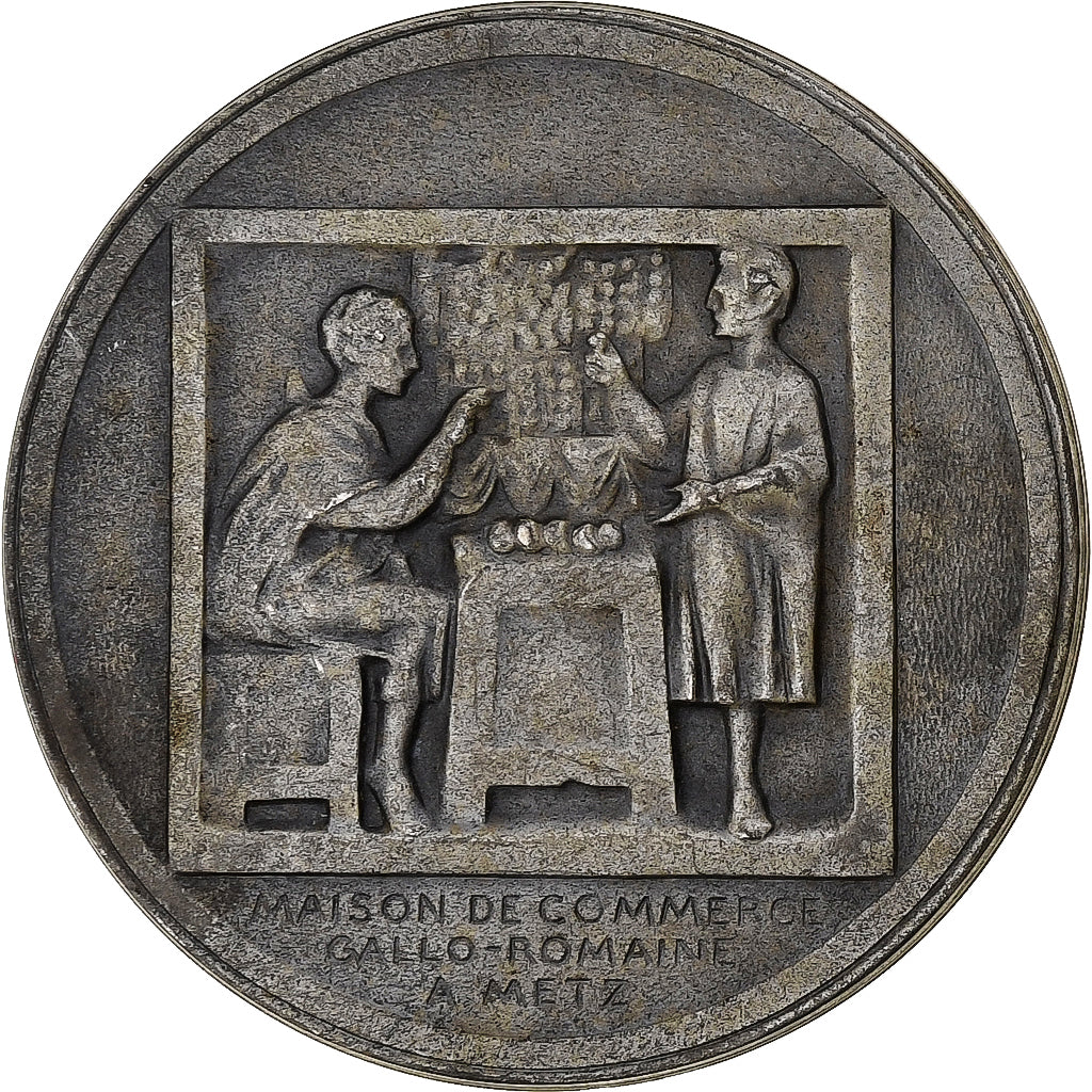 France, Medal, Chambre de Commerce de Metz, Silvered bronze, AU(50-53)