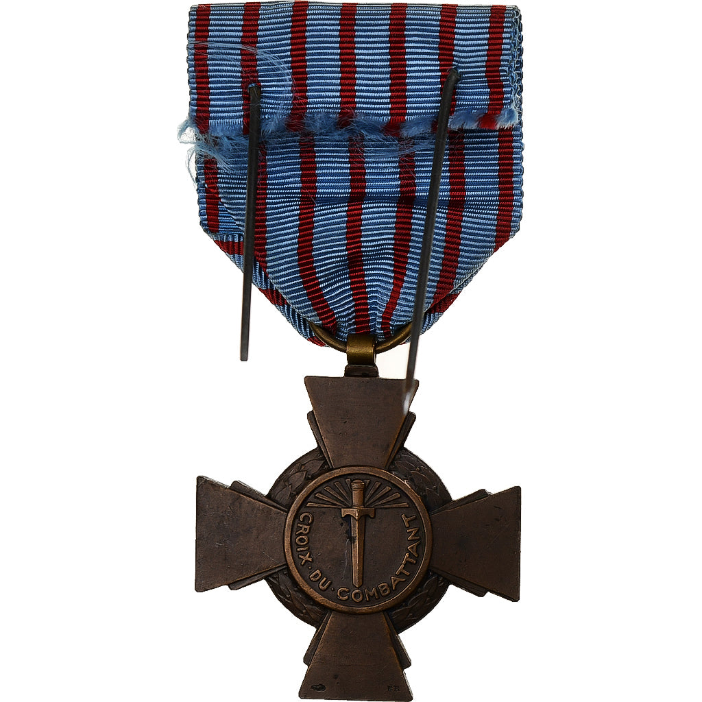 France, Croix du Combattant, WAR, Medal, Excellent Quality, Bronze, 36