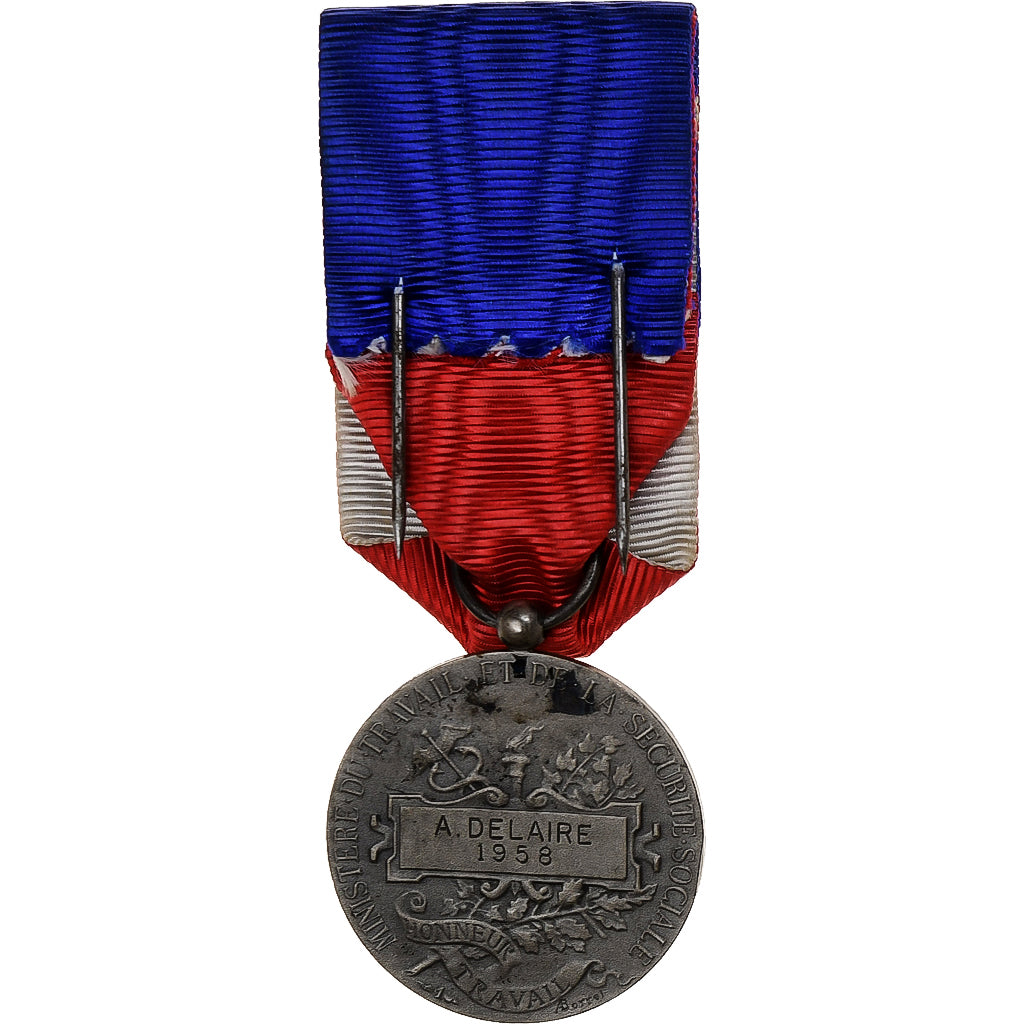 França, Ministère du Travail et de la Sécurité Sociale, medalha, 1958