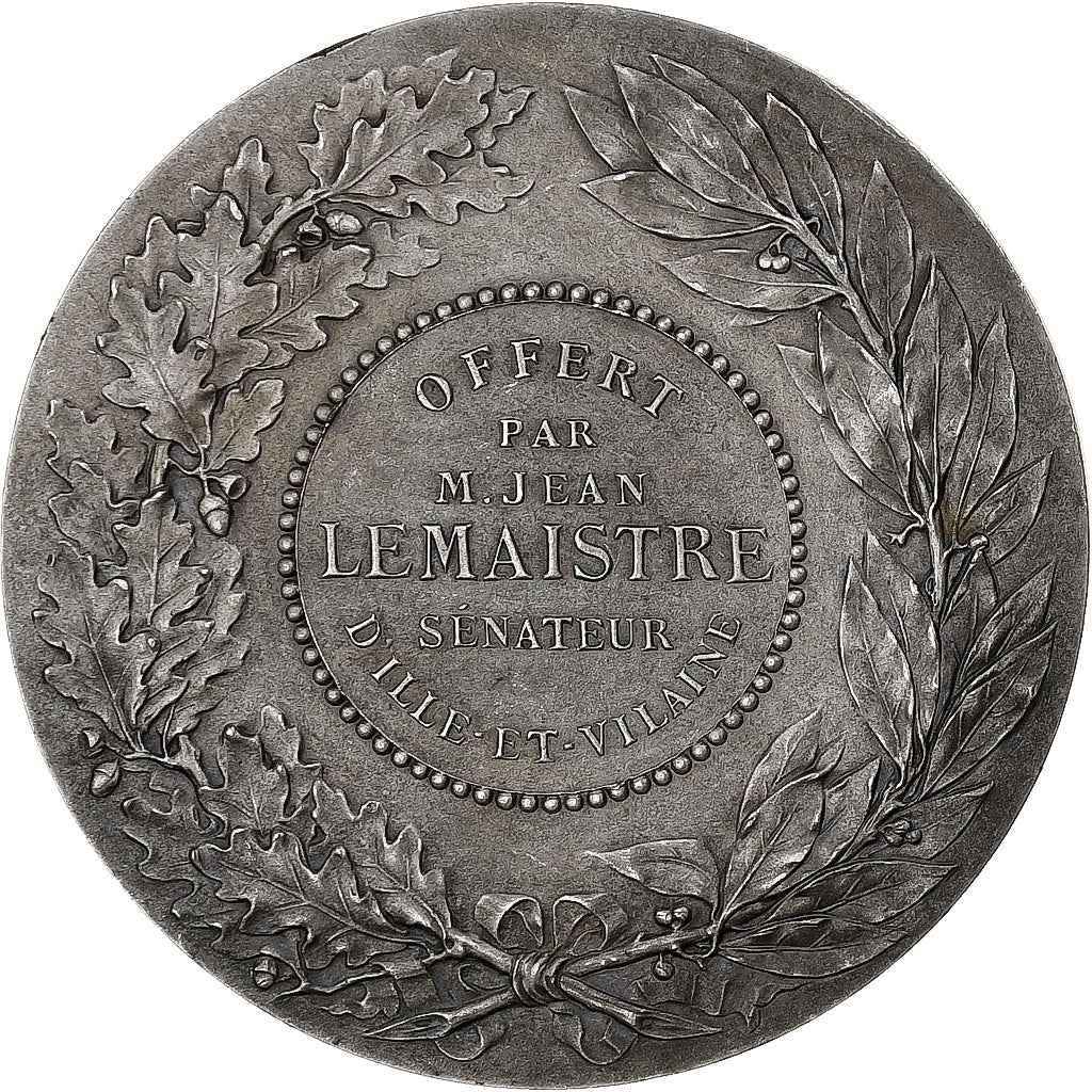Francia, medalla, Femme à la Faucille, Bronce plateado, SC